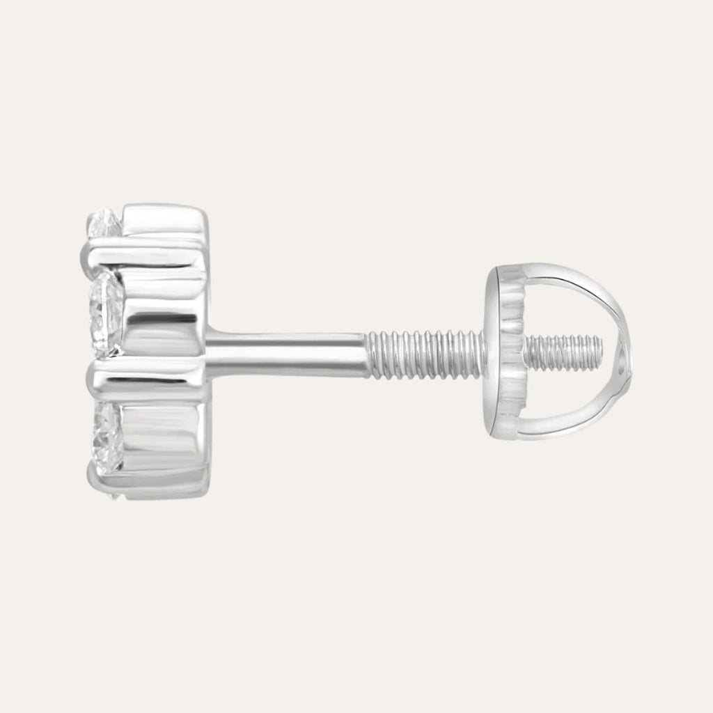 lab grown diamonds aukera nakshatra stud earrings