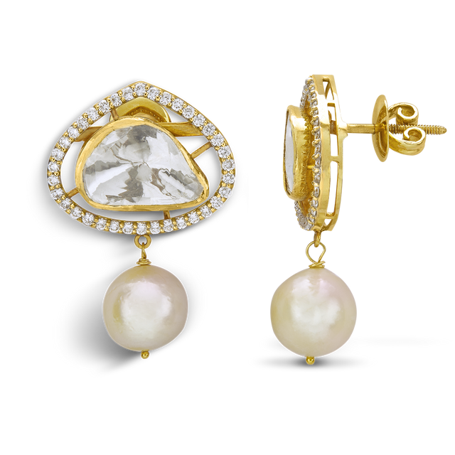 AUKERA AUKERA EMPYREAN POLKI EARRINGS