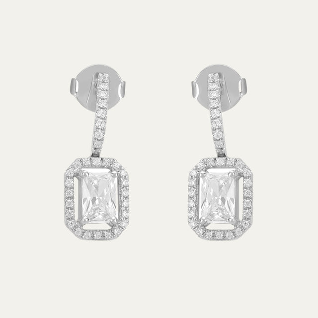 Aukera Emerald Halo Radiance Earrings