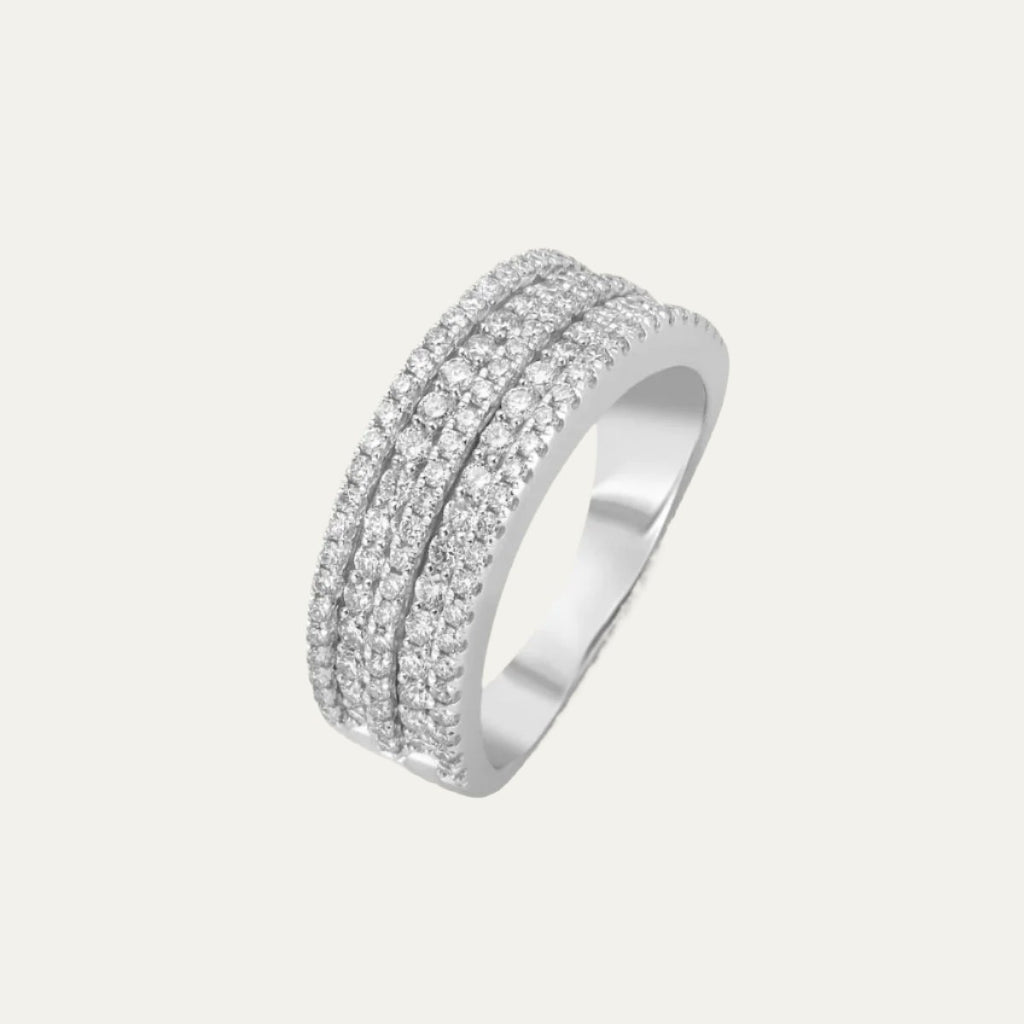 diamond jewellery pure brilliance triple row eternity band