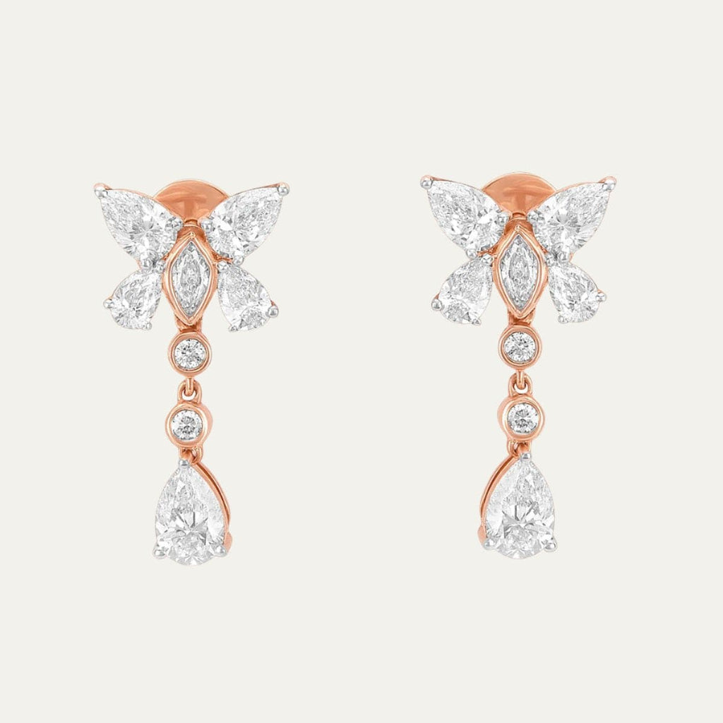 Aukera Lab Grown Diamonds-RosÃ© Wing Radiance Earrings