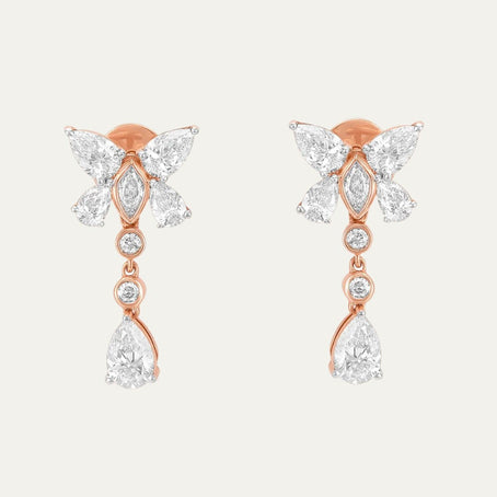 Aukera Lab Grown Diamonds-RosÃ© Wing Radiance Earrings