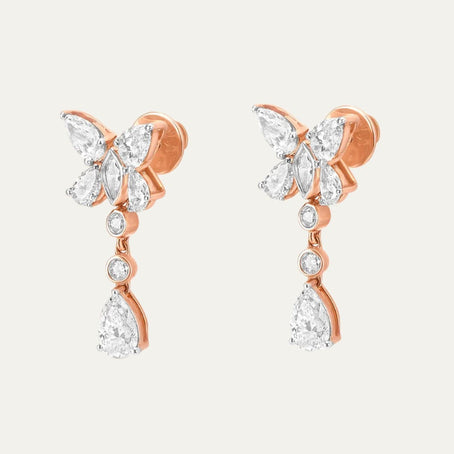 buy women lab grown diamonds aukera rose wing radiance earrings