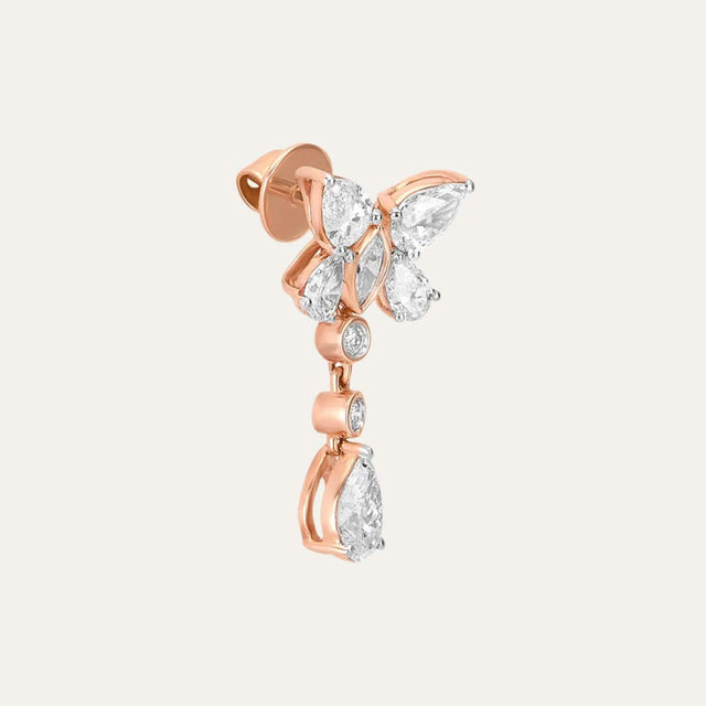 lab grown diamonds aukera rose wing radiance earrings