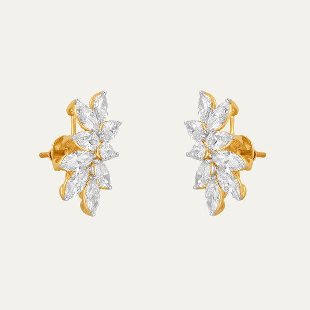White Gold Ear Climbers