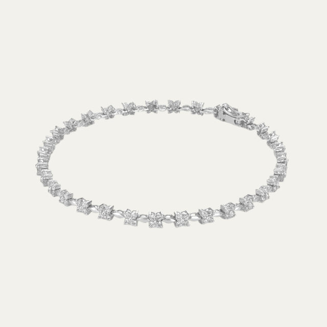 diamond jewellery tennis bracelet with isotoxal star bracelet