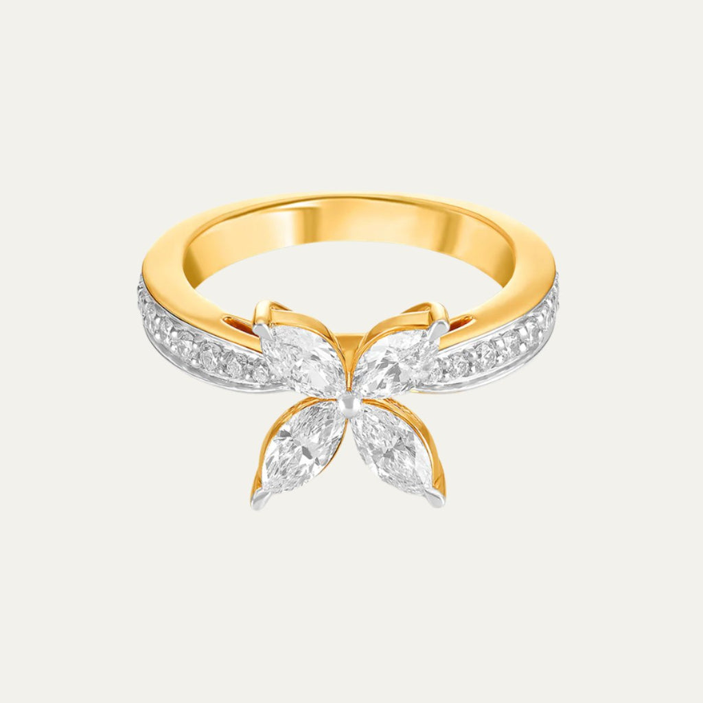 Aukera-Elegant Butterfly Whispers Marquise Diamond Ring