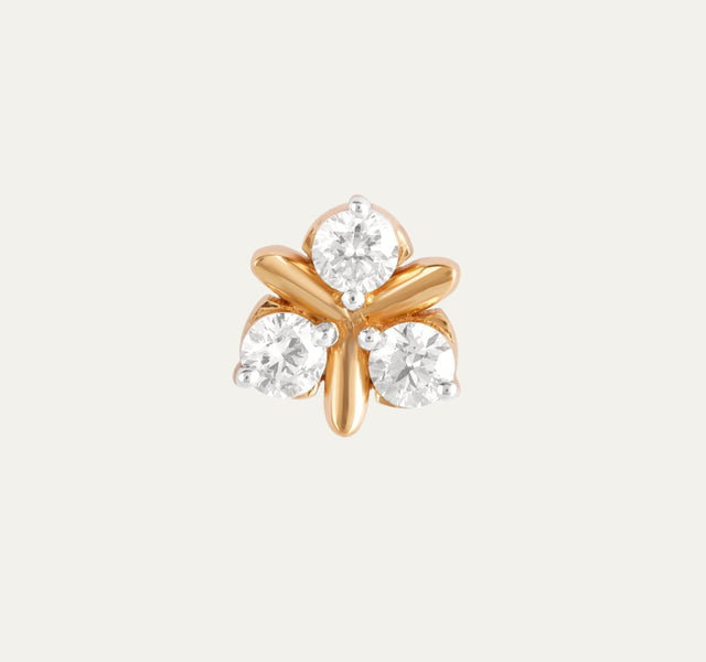 lab grown diamonds aukera golden blossom wired floral nosepin