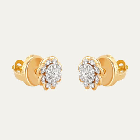 buy women lab grown diamonds aukera celestial petals nakshatra floral ear studs