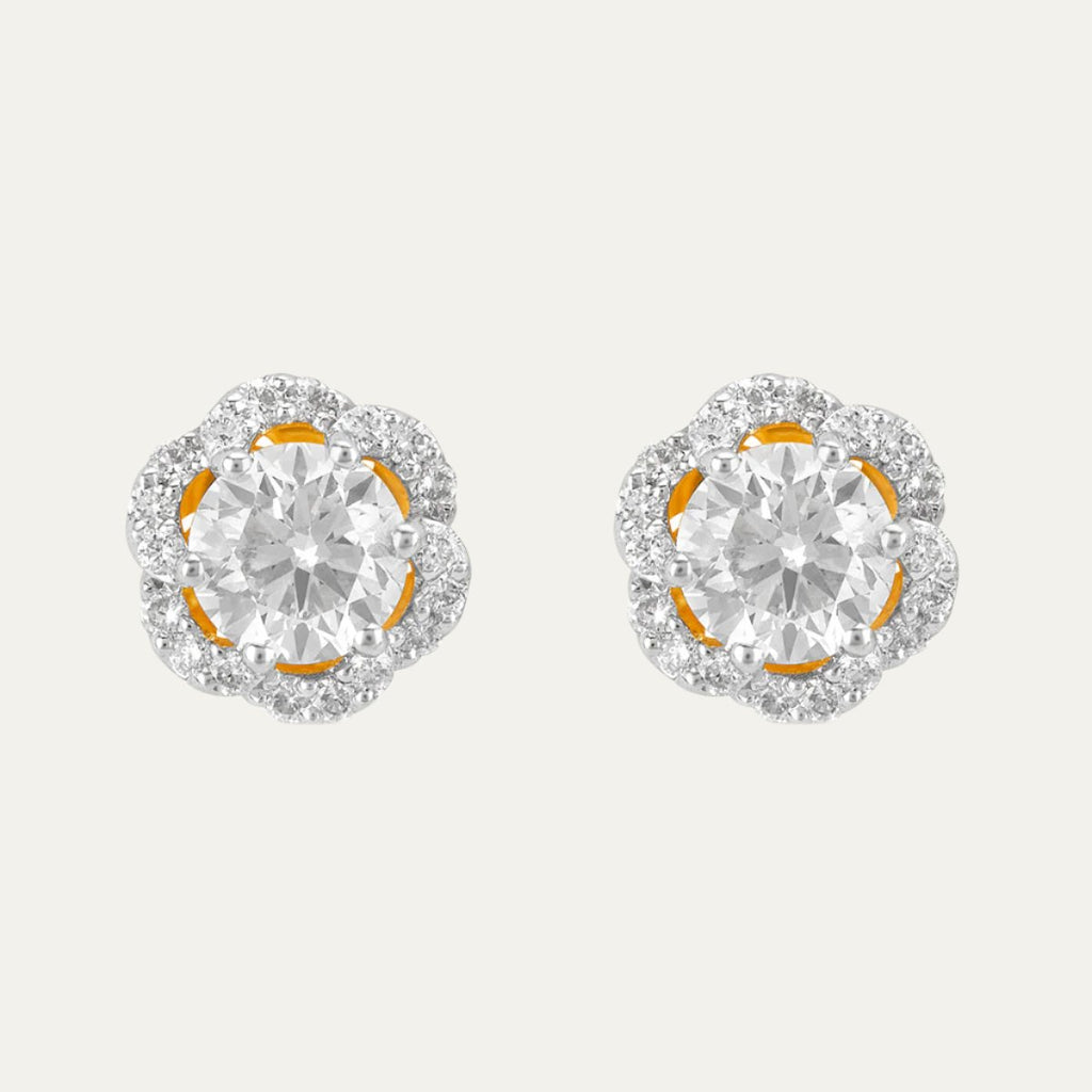 Aukera Lab Grown Diamonds-Eternal Halo Stud Earrings