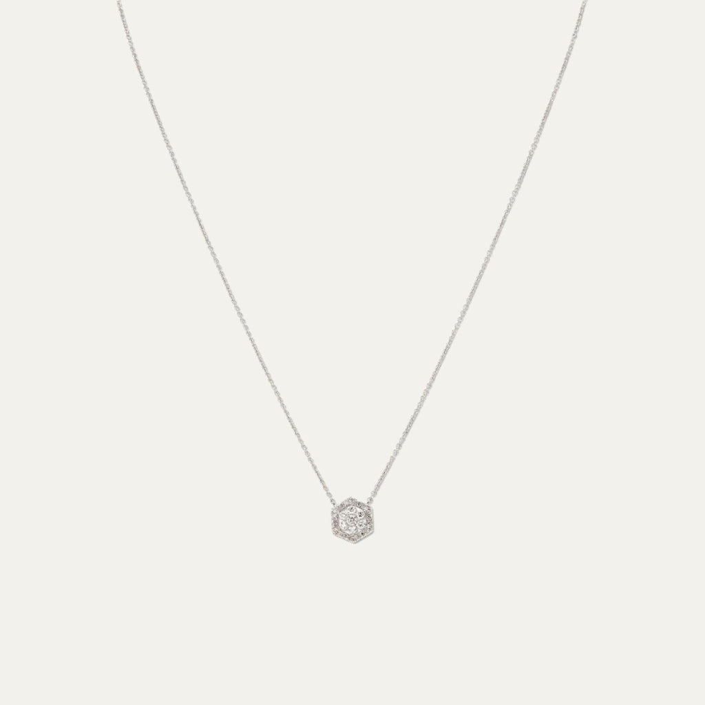 Aukera Lab Grown Diamonds-Rosy Radiance - Nakshatra Hexa Pendant