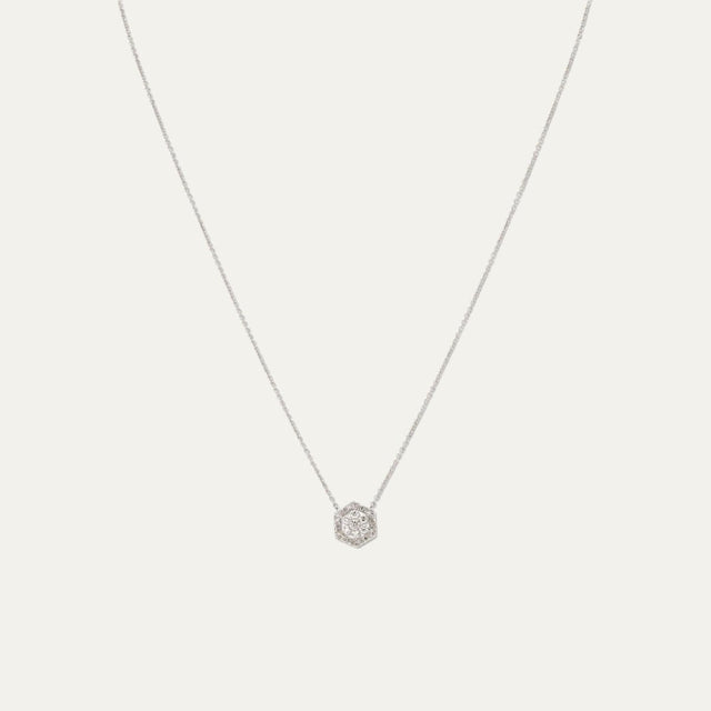 Aukera Lab Grown Diamonds-Rosy Radiance - Nakshatra Hexa Pendant