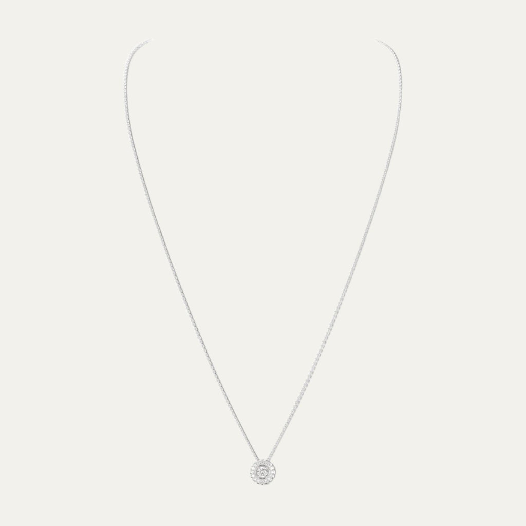 lab grown diamonds aukera pure elegance solitaire halo pendant