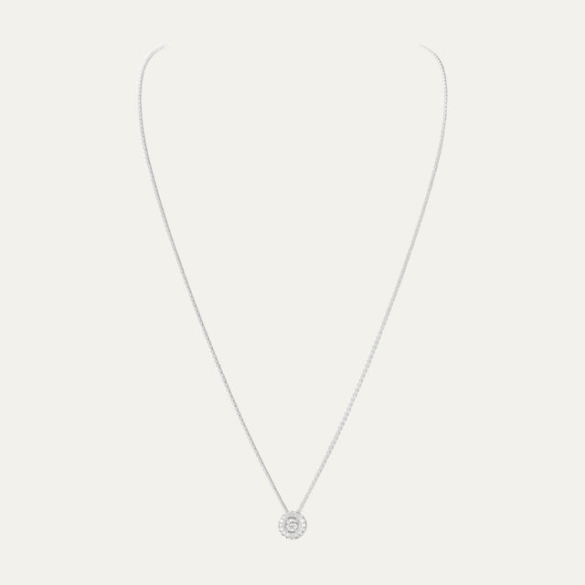 lab grown diamonds aukera pure elegance solitaire halo pendant