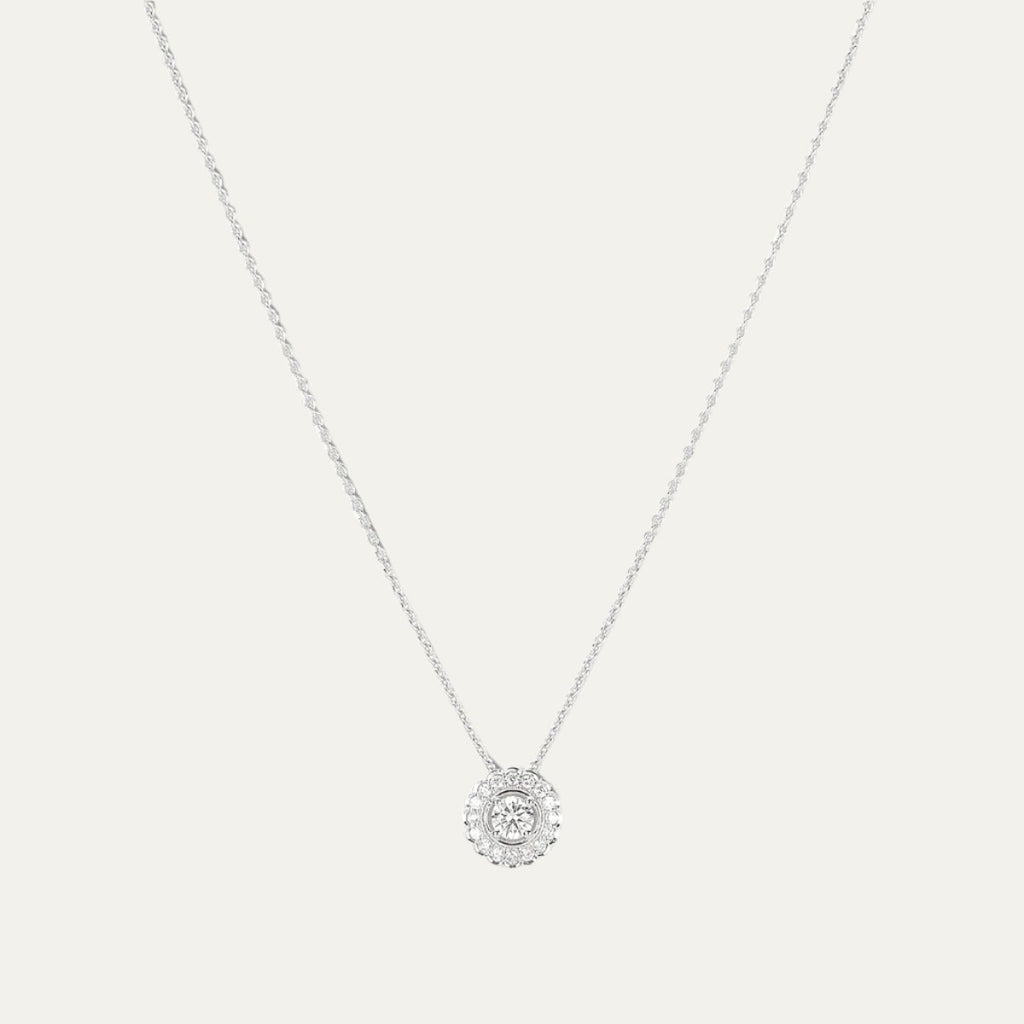 Aukera-Pure Elegance -Solitaire Halo Pendant