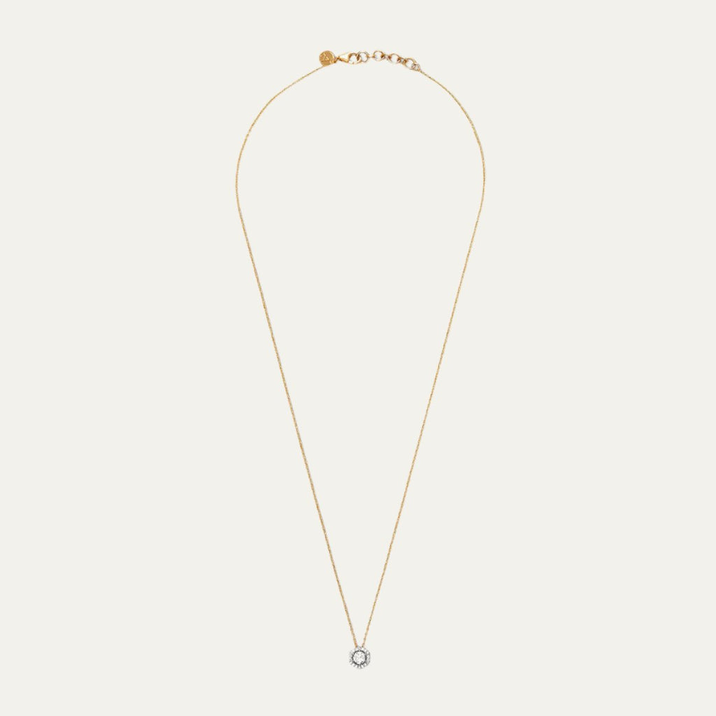 lab grown diamonds aukera golden luminaire pave solitaire pendant