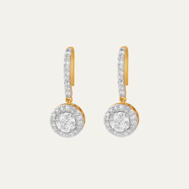lab grown diamonds aukera eclat solitaire hoop earrings