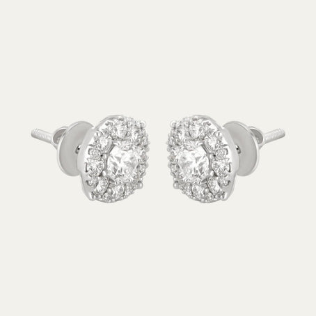 buy women lab grown diamonds aukera dazzling halo essence solitaire ear studs