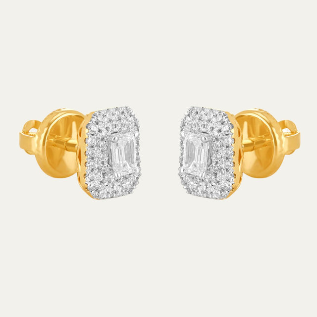 buy women lab grown diamonds aukera gleaming verde emerald halo drop earrings