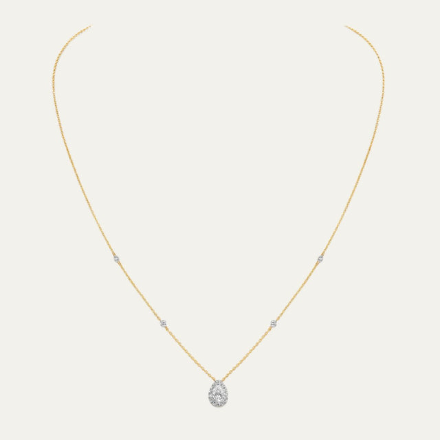 Aukera Golden Elegance Pear Drop Pendant