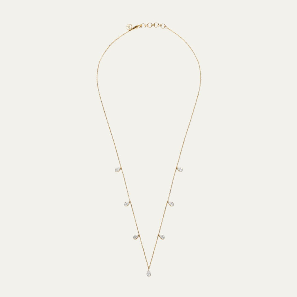 lab grown diamonds aukera luminous links dazzle drop necklace