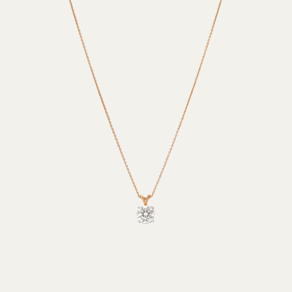 lab grown diamonds aukera blush radiance solitaire elegance pendant
