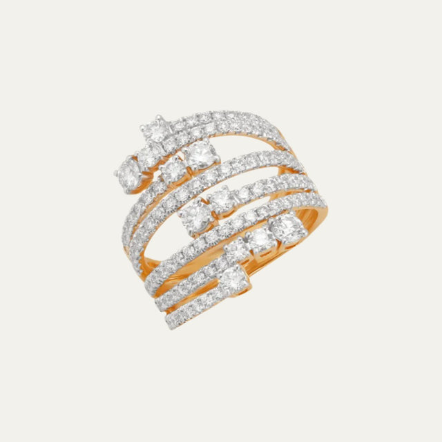 design price harmonious waltz yellow gold cocktail ring
