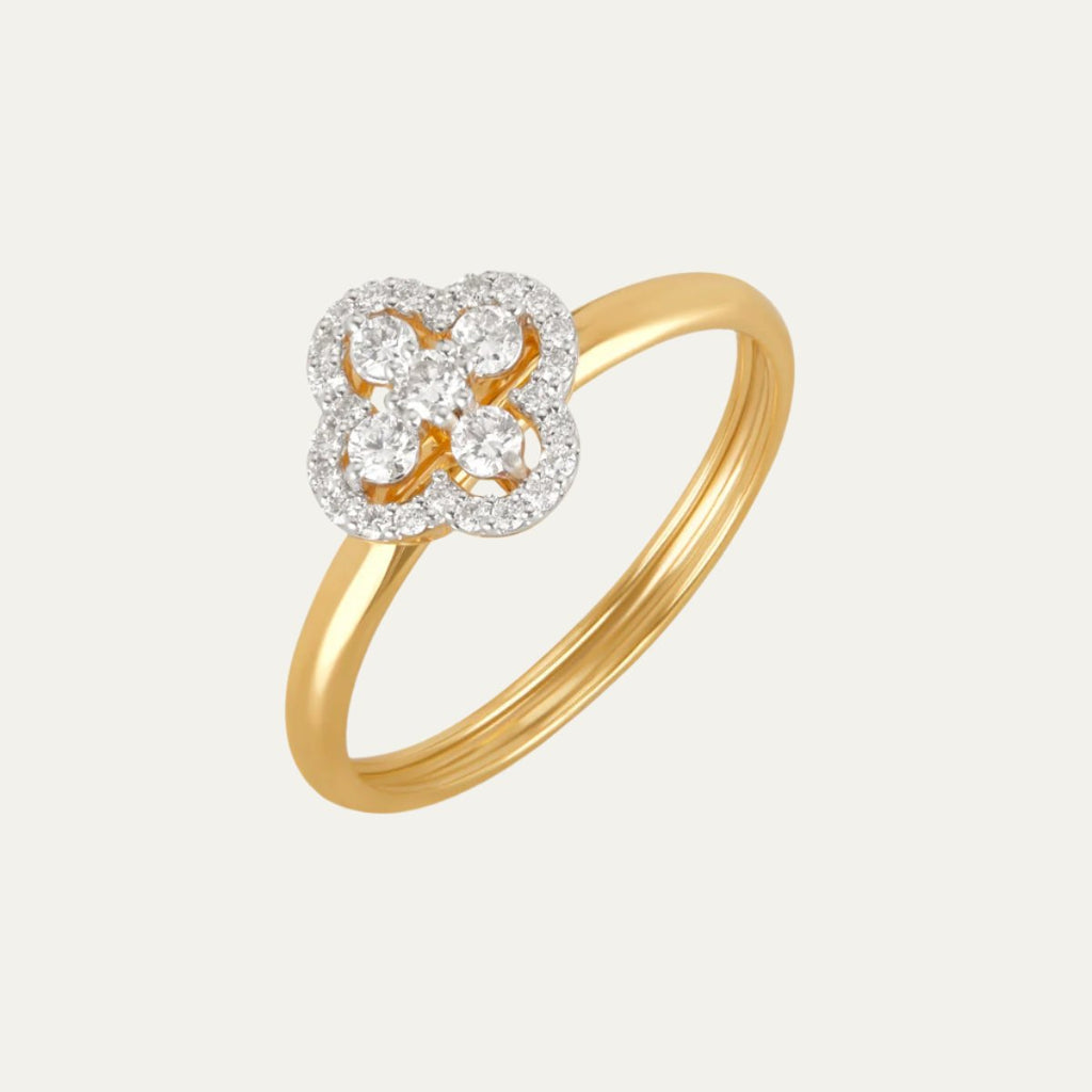 lab grown diamond clover whispers ring