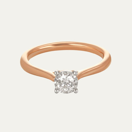 lab grown diamond blush mirage solitaire ring