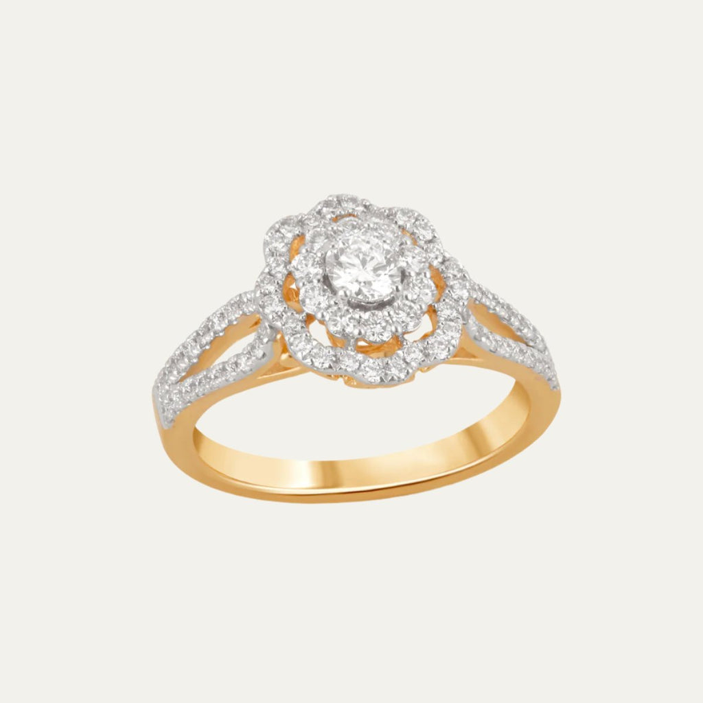 diamond jewellery glimmering halo sunburst ring