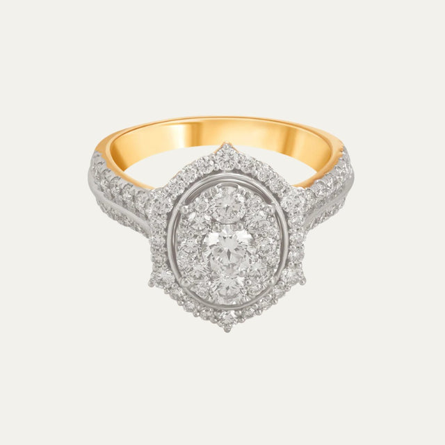 lab grown diamond eclat-mirage-cluster-ring