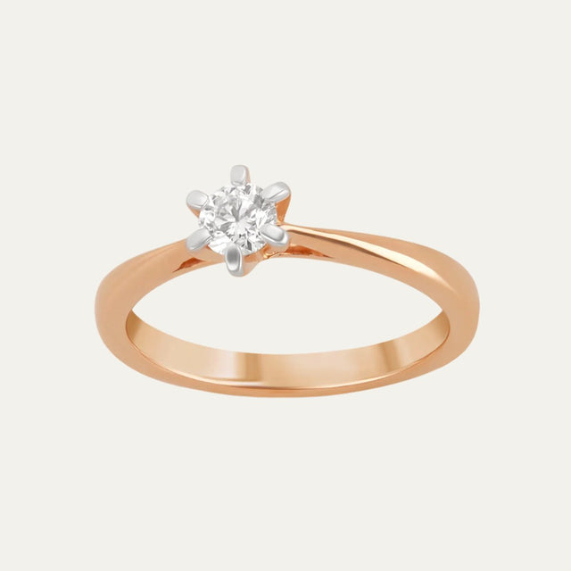 lab grown diamond golden elegance timeless solitaire ring