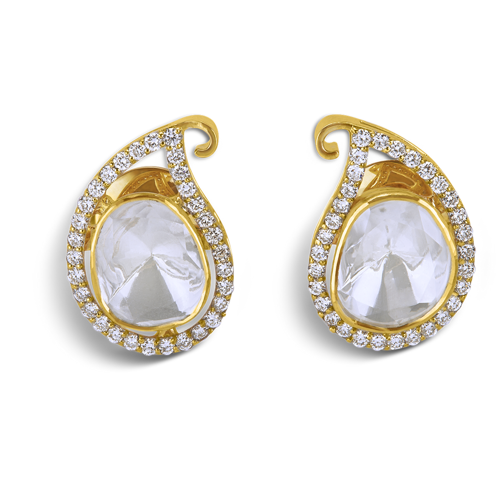 PRINCELY PAISLEY POLKI STUDS