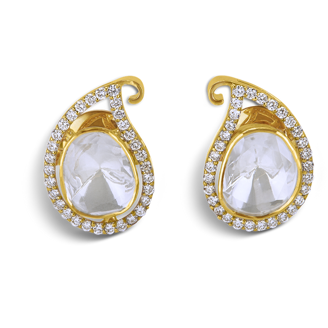 PRINCELY PAISLEY POLKI STUDS