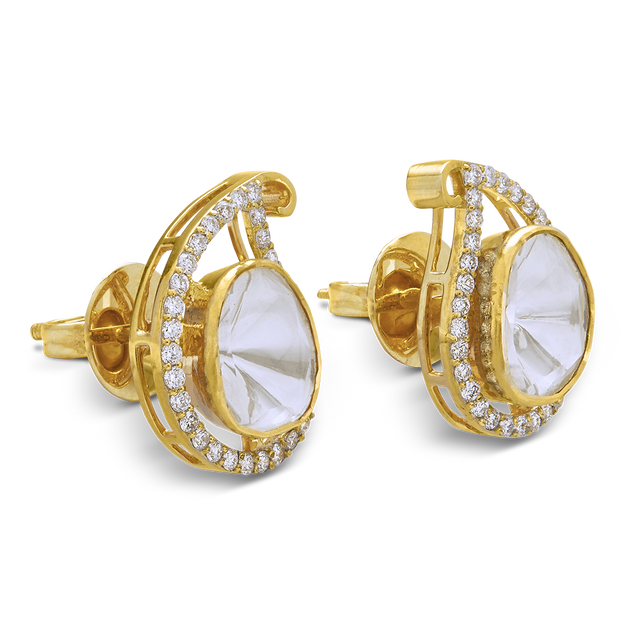 AUKERA PRINCELY PAISLEY POLKI STUDS