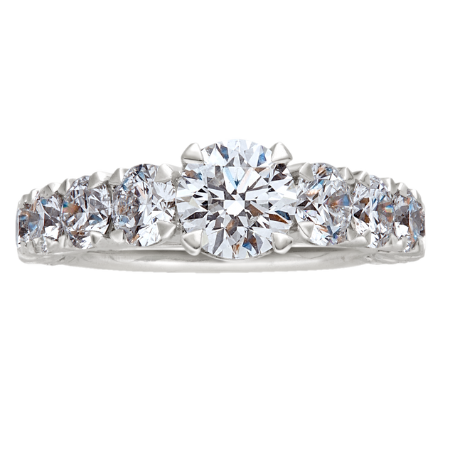 lab grown diamond elevated eternity solitaire ring