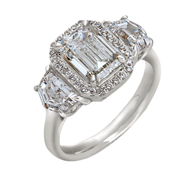 design price emerald mirror solitaire ring