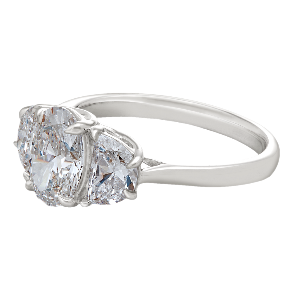 diamond jewellery oval crescent brilliance solitaire