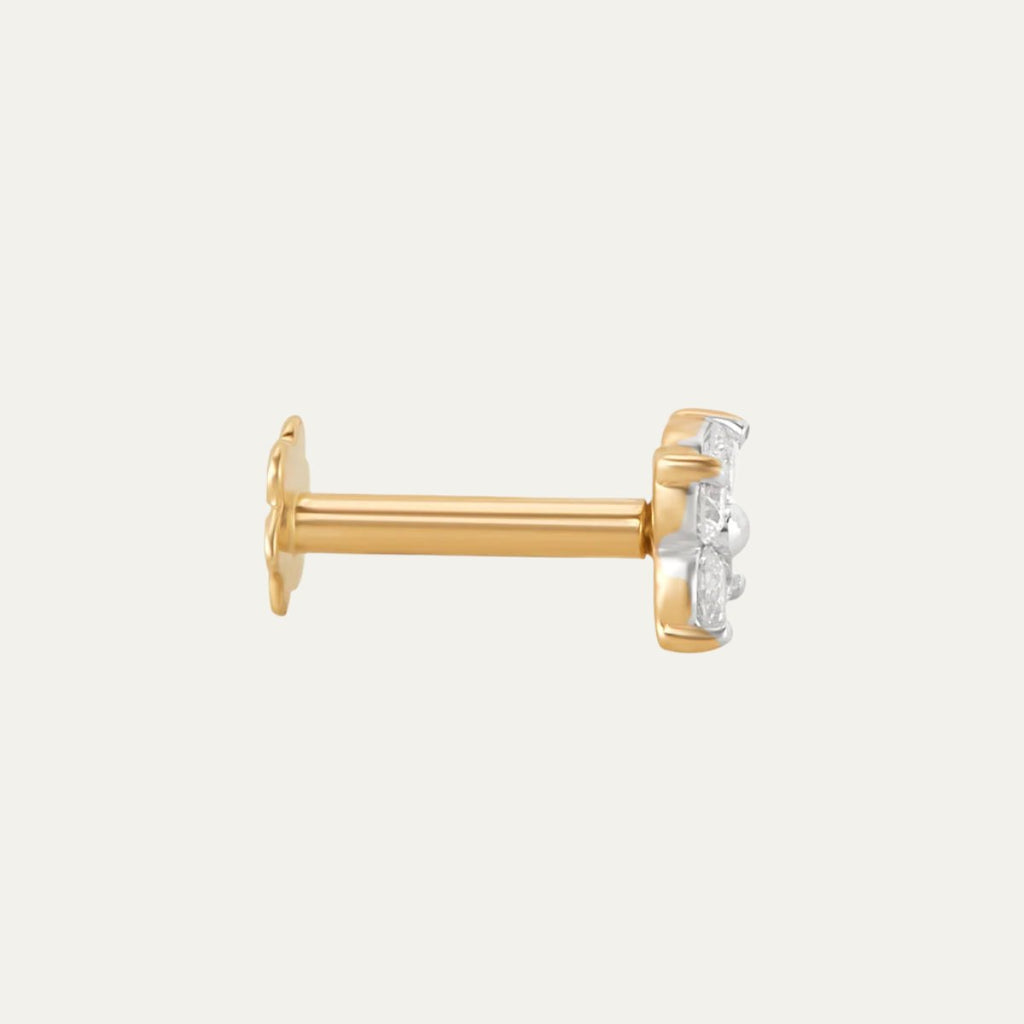 lab grown diamond design isotoxal star nose pin collection