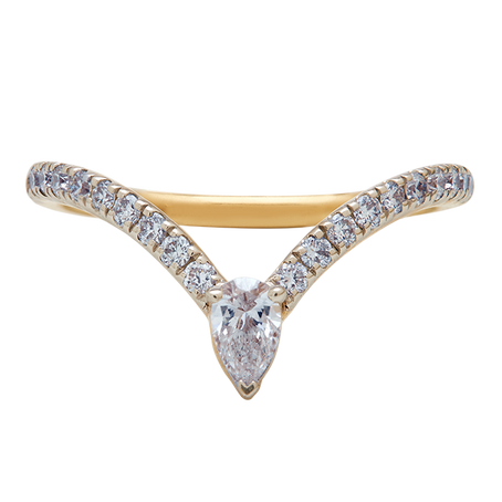 Aukera – Lumière Pear Pavé Ring