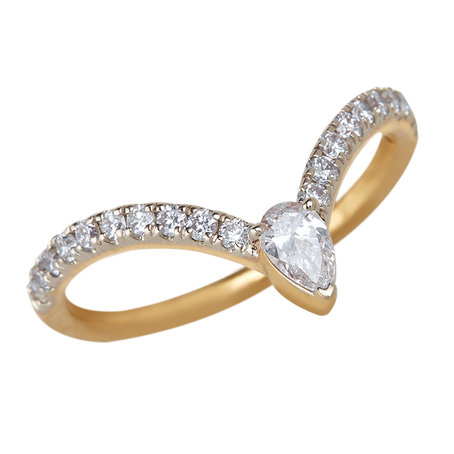 Aukera – Lumière Pear Pavé Ring
