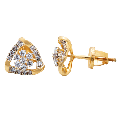 Aukera - Framed Floral Diamond Studs