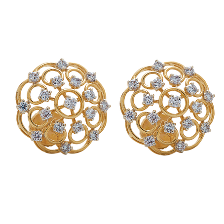 Aukera - Enchanted Lattice Diamond Earrings