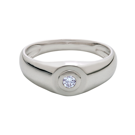 Aukera - White Gold Men's Diamond Ring