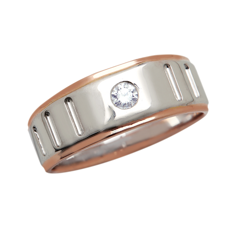 Aukera – Radiant Fusion Two-Tone Men's Diamond Ring