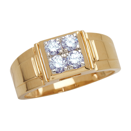 Aukera – Bold Square Illusion Diamond Band