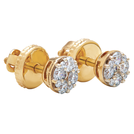 Aukera - Close-Knit Solitaire-Look Diamond Studs