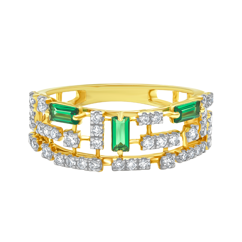 buy women lab grown diamond jewellery aukera emerald radiance cocktail ring