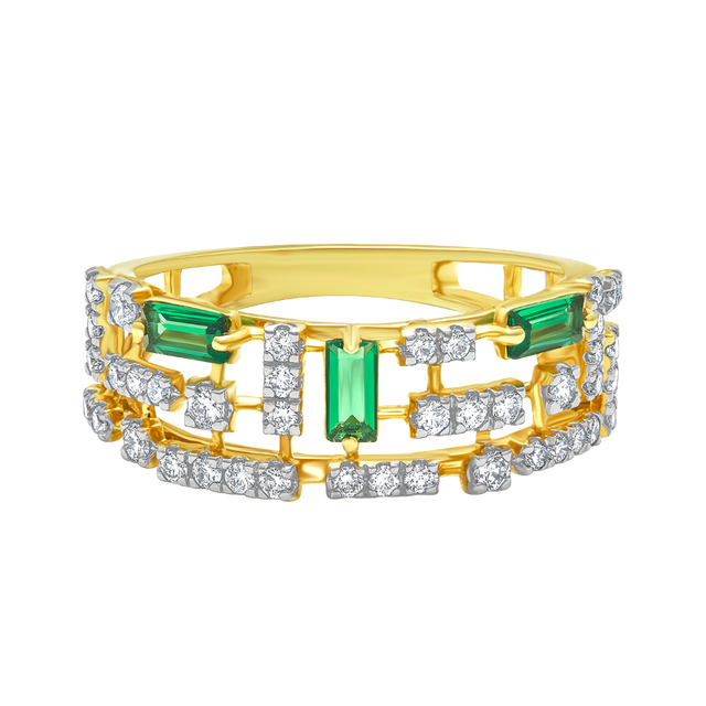 buy women lab grown diamond jewellery aukera emerald radiance cocktail ring