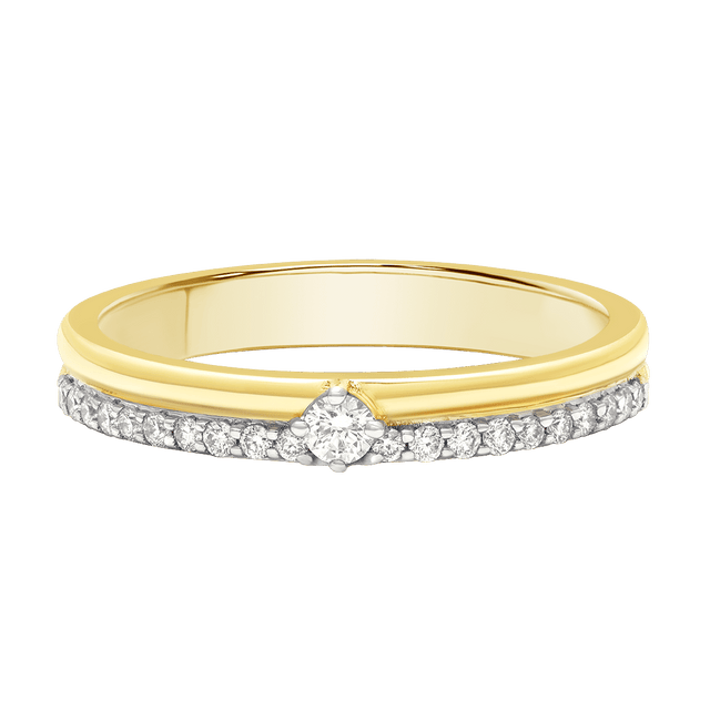 buy women lab grown diamond jewellery aukera dual band solitaire ring